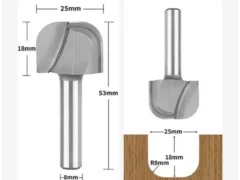 Shank Bowl and Tray Cutter Router 25mm - D8